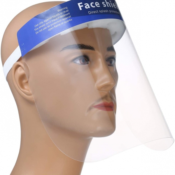 PANTALLA PROTECCION FACIAL,CARA TRANSPARENTE,ANTIVAHO,AJUSTABLE,ESPUMA FRENTE