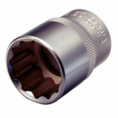 llave de vaso 12 caras 27 mm para carraca 1/2"   calidad cromo vanadium