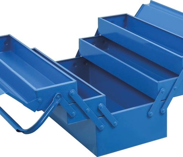 Caja de herramientas metálica 5 compartimentos 430x200x205mm