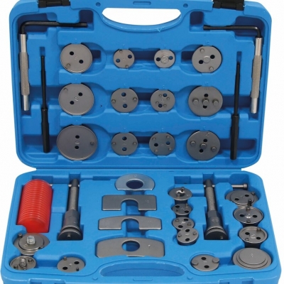 Kit reposicionador de pistones de freno 35 piezas con retractor y adaptadores