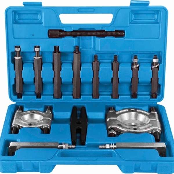 Juego de extractor o extractores de rodamientos, poleas, cojinetes tipo guillotina 14 piezas